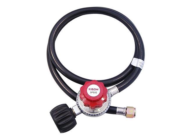 0~5PSIG High Pressure Adjustable Propane Regulator with 4FT HoseType 1QCC 1 ConnectionCSA Certified