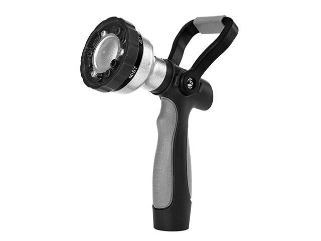 New Patent Garden Hose Nozzle Heavy Duty Water Nozzle High Pressure Fireman Style Nozzle with Ergonomic Handle for Women and Children to Water Lawn