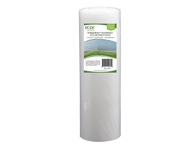 Greenhouse Clear Plastic Film 25 x 20 6mil 4 Year UV Treated Anti Condensation Heavy Duty Polyethylene
