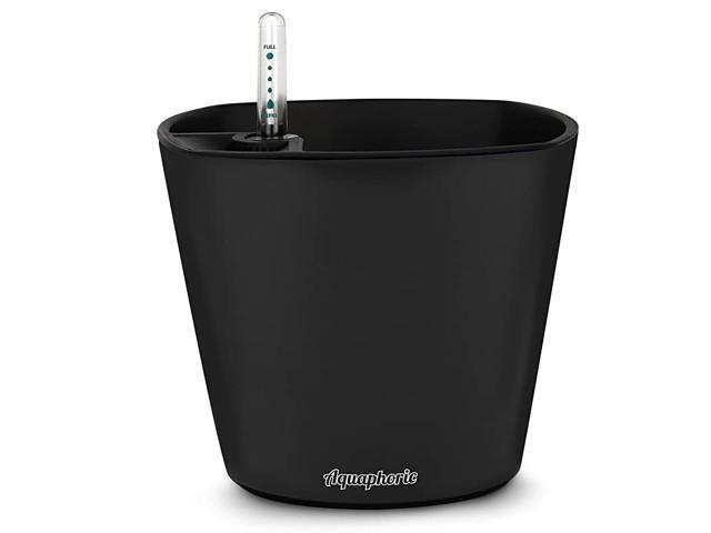 Aquaphoric Self Watering Planter 7 + Fiber Soil = Foolproof Indoor Garden Decorative Planter Pot for House Plants Flowers Herbs Violets Succulents