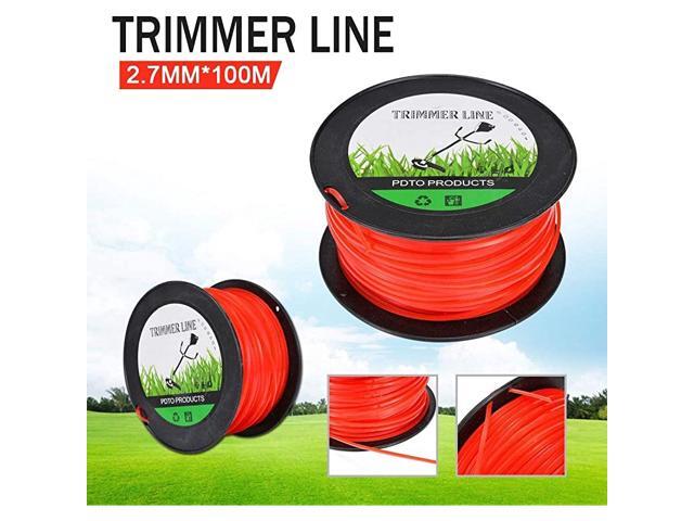 Trimmer Line Nylon Round Trimmer Replacement Spool for Weed Lawn Grass Yard 27mm x 100m