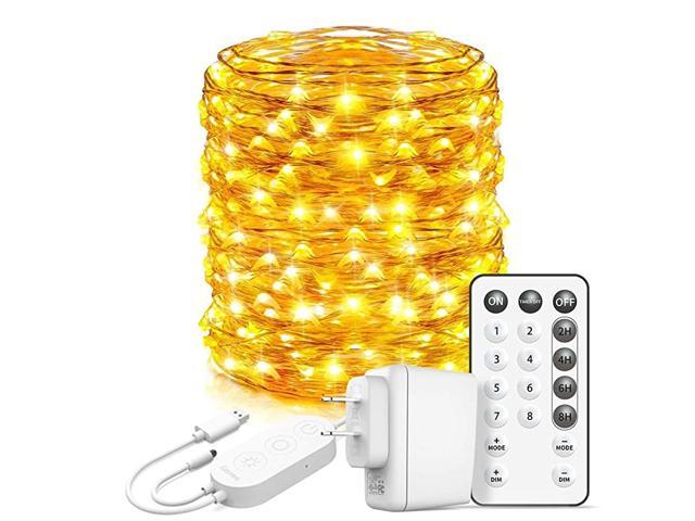 Led Fairy Lights Bedroom 66 Feet Fairy Lights Plug in 200 LEDs Remote Control Fairy Lights with 8 Scence Modes 4 Timing Options USB Fairy Lights