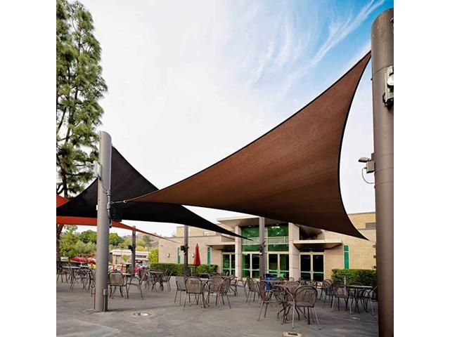 24 x 24 x 24 Brown Custom Size Order to Make Sun Shade Sail RTAPT16 Canopy Mesh UV Block Triangle Commercial Standard Heavy Duty 200GSM 5 Years