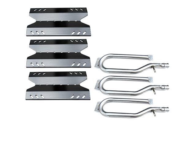 Store Parts Kit DG186 Replacement for Outdoor Gourmet Sams Club BBQ Pro Gas Grill Burners Heat Plates SS Burner + Porcelain Steel Heat Plate