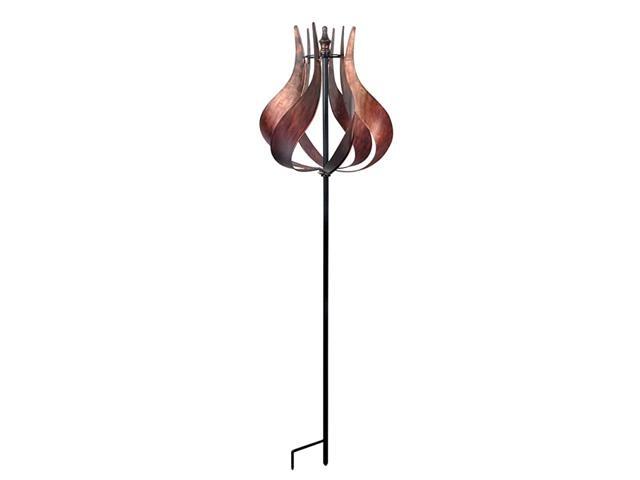 Outdoor Tulip Kinetic Wind Spinner Windmill 70quot Height Copper