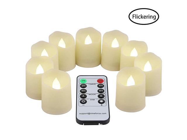 Operated Tea Lights Candles with Remote Flameless Votive Candle with Timer LED Tealights Flickering Candles Unscented LED Realistic Tealight Fake