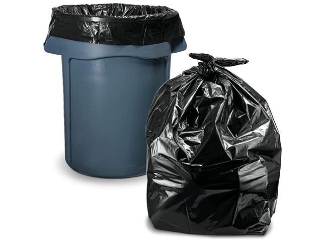 Rubbermaid Compatible 44 Gallon Trash Bags 100 Case wTies Large Black Garbage Bags