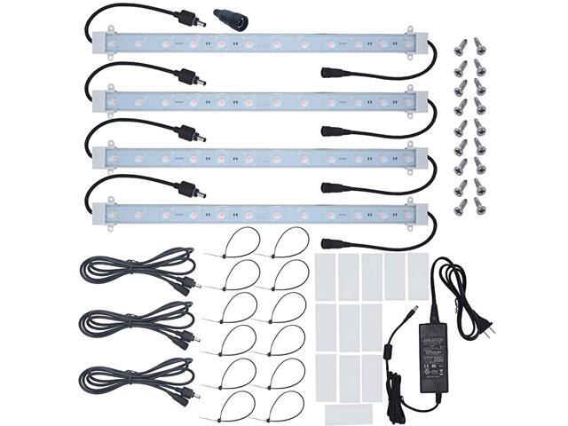 Light Strip Kit 45W 4 pcs 16 Inches LED Light Strips with Extension Cables Mounting Accessories for GreenhouseShelf Perfect for Indoor ing4StripKit