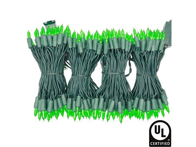 UL Certified Green LED Christmas String Lights 66 Feet 200 LED Commercial Grade Christmas Light Set Connectable Home Decor Lights for Patio Garden