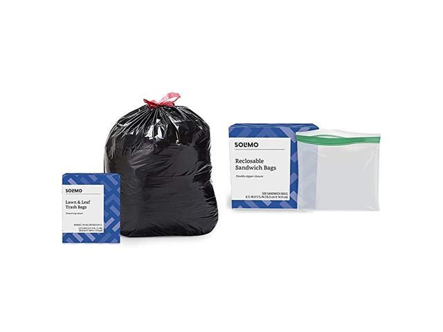 Brand Lawn amp Leaf Drawstring Trash Bags 39 Gallon 40 Count amp Sandwich Storage Bags 300 Count