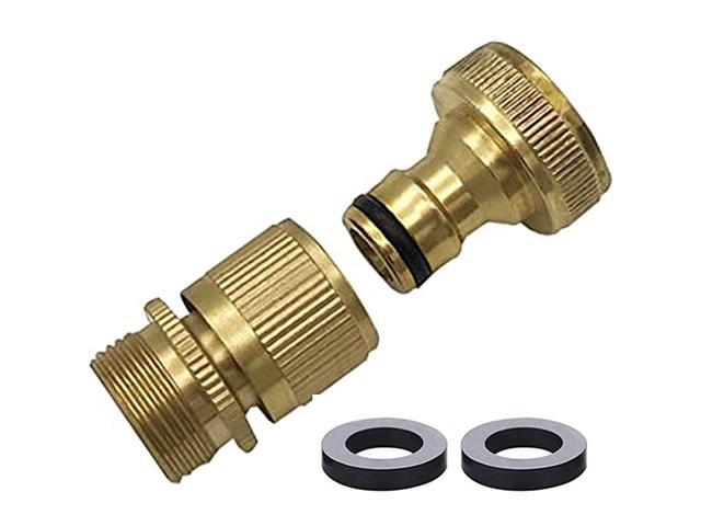 Garden Hose Quick Connect Solid Brass Quick Connector Garden Hose Fitting Water Hose Connectors 34 inch GHT