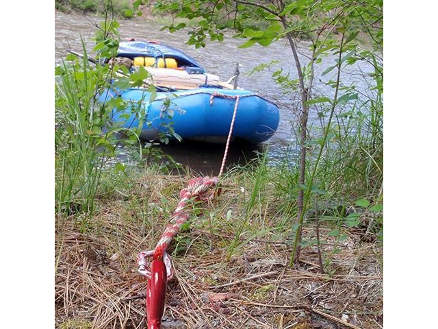30 Inches Auger Earth Anchor 3 Inches W Helix 12mm Rod Painted red Guying Tents Fencing Canopies Pack of 6