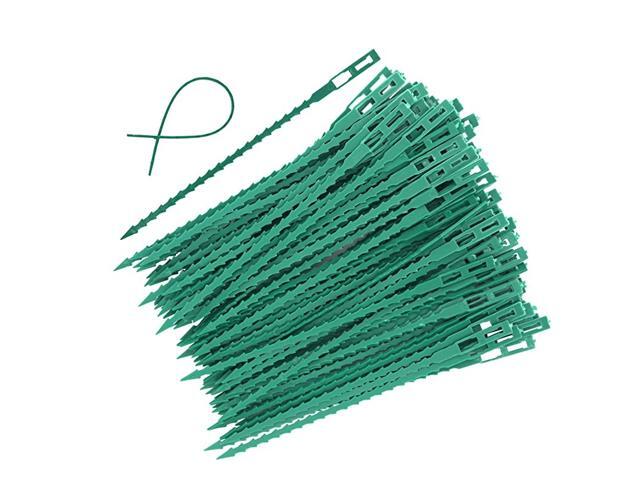100 Pieces Adjustable Garden Plant Twist Ties 67 Inch Flexible Plastic Twist Ties MultiUse for Secure Vine Green