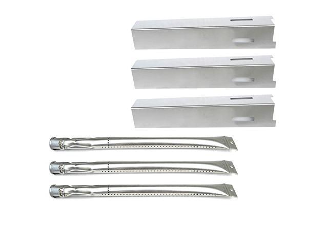 Store Parts Kit DG122 Replacement for BBQ Grillware GSF2616 Gas Grill Burner and Heat Plate and 3Pack Stainless Steel Burner + Stainless Steel Heat
