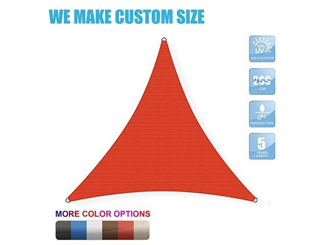 Custom Size 11 x 11 x 11 Red Triangle Sun Shade Sail ATAPT24 Canopy Awning 95 UV Blockage Water amp Air Permeable Commercial and Residential We