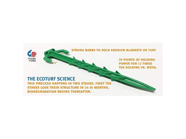 Heavy Duty Garden Stakes Stronger Holding Power vs Metal Landscape Stakes Made in USA Biodegradable Over Time No More Rusting Metal 75 6quot