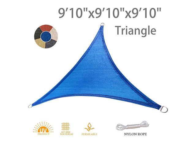 165 x 165 x 2211 Triangle Sun Shade Sail UV Block for Outdoor Patio Garden Backyard Lawn Sand