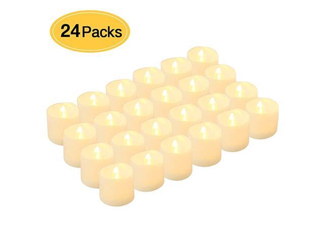 LED Tea Lights Candles Flameless Candles Battery Operated LED Candles Flickering Tealight Candles for Wedding Festival Seasonal Celebration Warm
