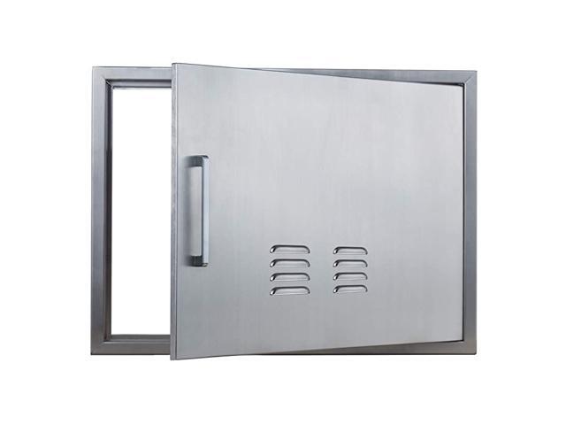 Outdoor Kitchen Doors Stainless Steel20quot by 27quot Horizontal Single Access Door Vented wRight SwingFlush Mount for Outdoor Kitchen and BBQ Island