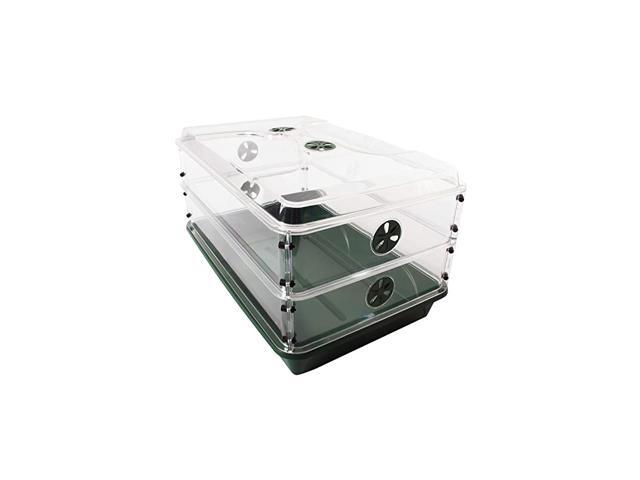 93807 24quot x 15quot x 1275quot Domed Propagator with 2 Height Extenders Green