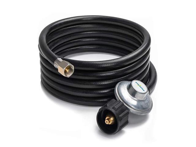 12ft Low Pressure Propane Regulator with Hose for Grill Heater Fire Pit Gas Water Heater and Generator