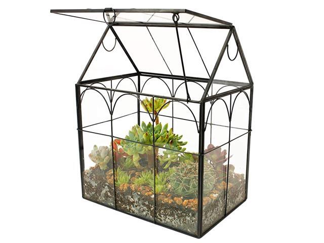 Succulent Terrarium Geometric Decorative Cubic Moss Glass Tabletop Flower Plant Box Planter Gold 2 Different Size Set Gold No Plant Included