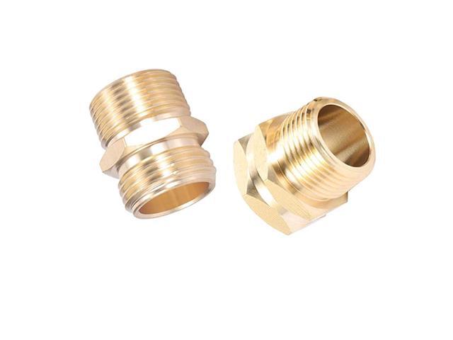 Garden Hose Adapter34quot GHT Male x 34quot NPT Male Connector with 34quot GHT Female x 34quot NPT Male ConnectorBrass Pipe to Garden Hose Fitting
