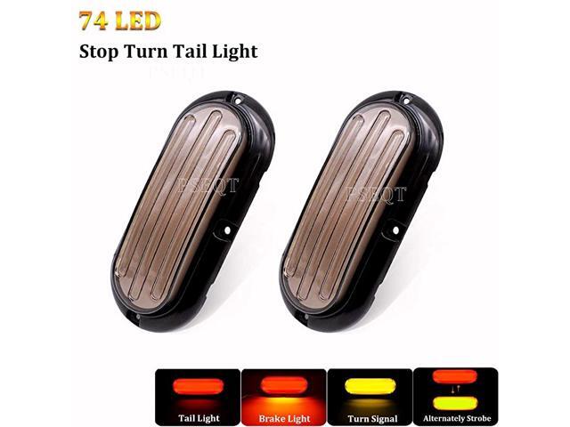 6quot Oval Stop Turn Tail Lights Sequential Signal Trailer Tail Light Kit Emergency Warning Lamp for Boat Trailer RV Pickup SUV Van Trucks RedAmber