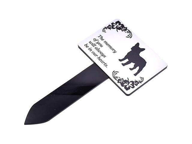 Dog Memorial Plaque Stake Silver and Black Outdoor Garden Waterproof Golden Retriever