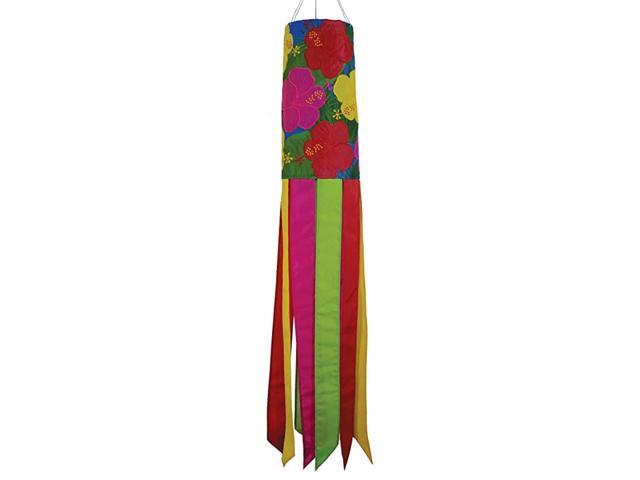 5144 Tropical Flowers 40Inch WindsockOutdoor Hibiscus Decoration