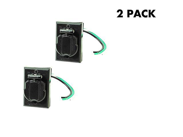 SCO3382PK 120V Grounded Convenience Electrical Outlet for Outdoor Lamp Post and Poles Energy Saving and Weather Resistant UL Listed Black Pack of 2