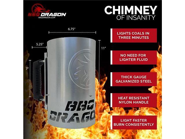 Chimney of Insanity Charcoal Starter The Fastest and Easiest Charcoal Chimney Starter for Grills