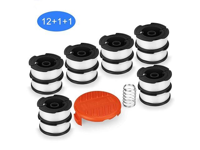 Line String Trimmer Replacement Spool 12Pack 30ft 0065quot Replacement Autofeed Spool for Black+Decker String Trimmer 12 Replacement Line + 1 x
