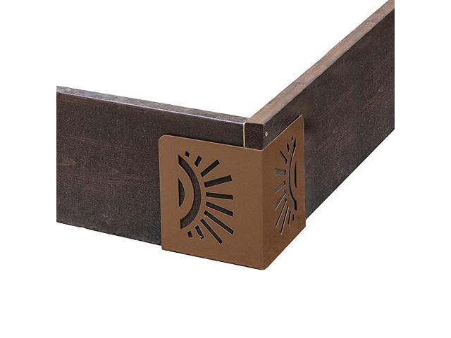 11021BL Sun Instabrace Flower Garden Bed Corners 95 Brown