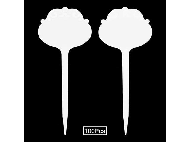 100pcs 268quotx65quot Thick Plastic Waterproof Plant Ttype Tags Markers Nursery Garden Labels White
