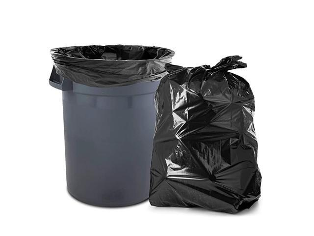 Gallon Rubbermaid Compatible Trash Bags 50 Count wTies Quality Large Black Garbage Bags