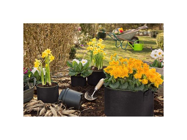 10Pack 5 Gallon Grow Bags Heavy Duty Aeration Fabric Pots Thickened Nonwoven Fabric Pots Plant Grow Bags with Handles