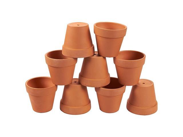 Cotta Pots 9Pack Mini Clay Flower Pot Planters for Indoor Outdoor Plant Succulent Display Brown 3 Inches