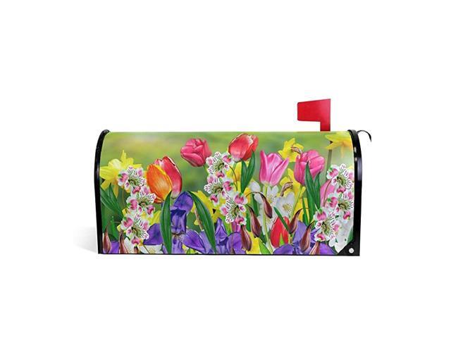 Spring Summer Flowers Daffodils and Tulips Magnetic Mailbox Cover Garden Yard Home Decor for Outdoor Standard Size18quotx 208quot