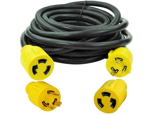 3Prong 25 Feet 30 Amp Generator Cord 10 Gauge Heavy Duty L530 Generator Power Cord Up to 3750W 25Feet