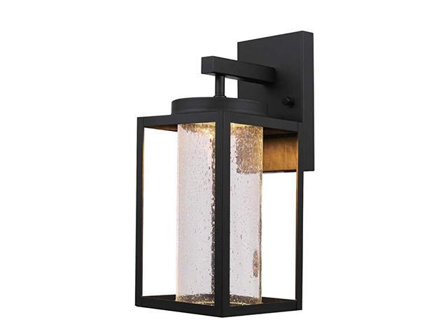 Capulet LED Integrated Outdoor Indoor Wall Sconce Black Clear Bubble Glass Center Column Dimmable 12W 1150 Lumens 44359 1302quot