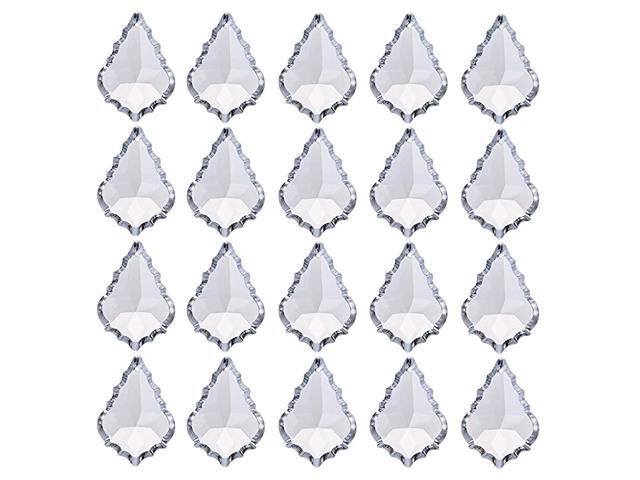 20pcs Crystal Prisms French Cut Chandelier Drop Parts Hanging Pendants Curtain Lamp Drop 38mm Rainbow Maker