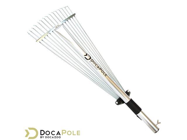 DocaPole Roof Rake Extension Pole Attachment Adjustable Roof Rake Attachment for Cleaning Leaves Sticks and Debris from Roof Standard Acme