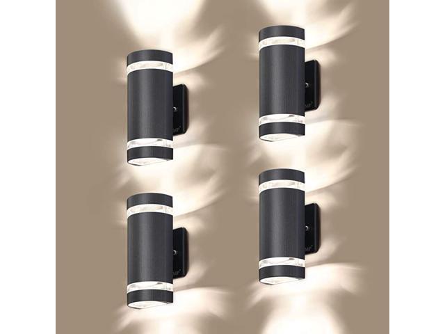 4 Pack Semi Cylinder Up and Down Lights Outdoor Wall LightBody in Aluminum Waterproof Outdoor Wall Lamps3000k 5W with Certificate ETL