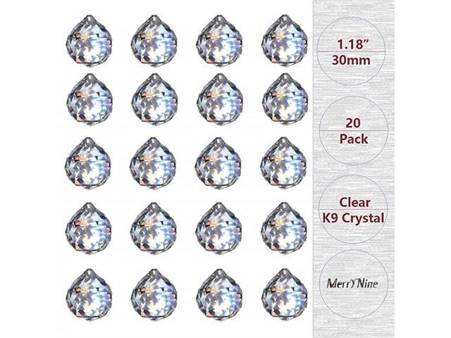 Clear Crystal Ball Prism Suncatcher Rainbow Pendants Maker Hanging Crystals Prisms for Windows for Feng Shui for Gift30mm118quot 20pack