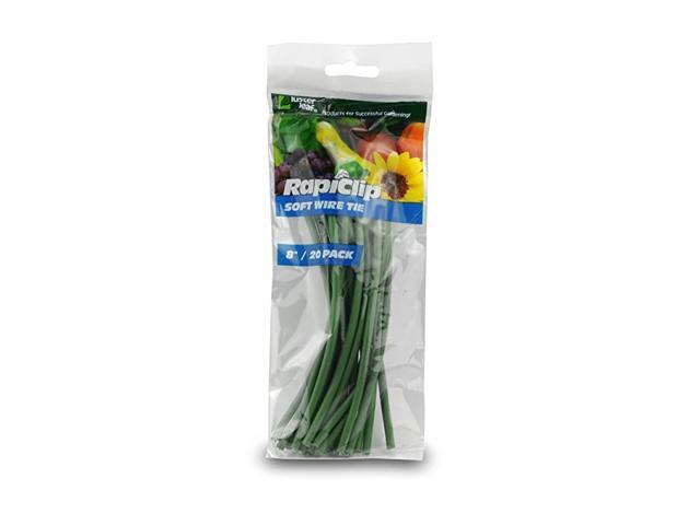 865 20Pk 8quot Soft Wire Ties 8quot Strips Light Duty Green