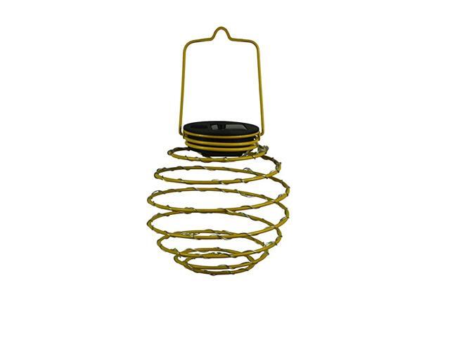 Solar Spiral LED Lanterns 4 Colors for Choose Wireless for Outdoor Use Yellow