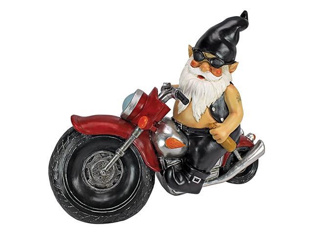 Axle Grease the Biker Garden Gnome Motorcycle Statue 13 Inch Polyresin Full Color