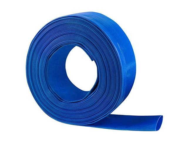 15 x 100 FT Heavy Duty Reinforced PVC Lay Flat Discharge and Backwash Hose for Swimming Pools