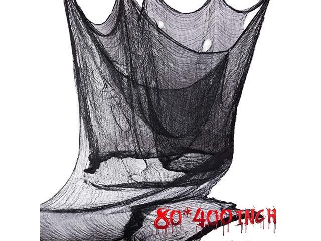 80 x 400 Inch Halloween Creepy Cloth Creepy Spooky Halloween Decorations Outdoor Party Supplies Décor for Haunted House Patio Garden Indoor Wall